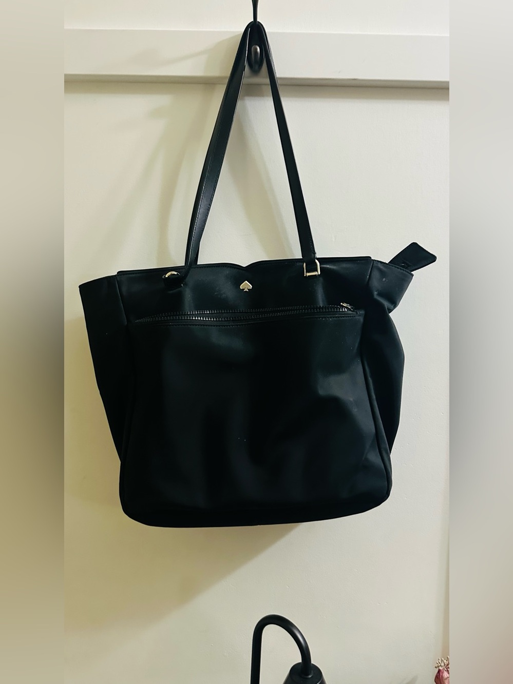 kate spade Black Tote with Front Zip Pocket